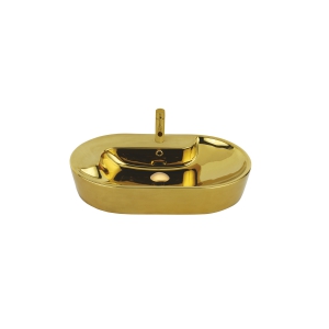 TP172.Topic 45×70 cm Top Counter Washbasin – Gold Plated
