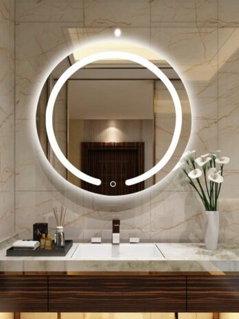 LED Illuminated light circle mirrors