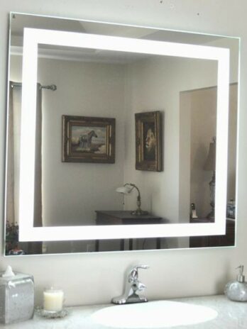 LED Illuminated front light rectangle mirrors (built in light)